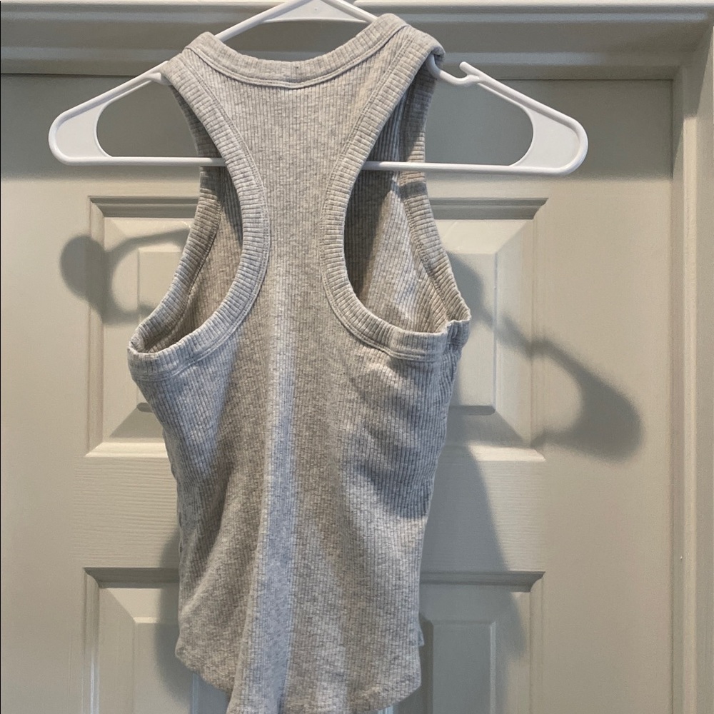 Fabletics Heather Gray Ribbed Tank - Picture 3 of 4